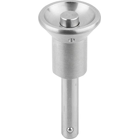 Ball Lock Pins, Button Head Style, Self-locking, Stainless, Metric